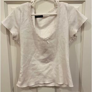 Brandy Ribbed Tie Shirt